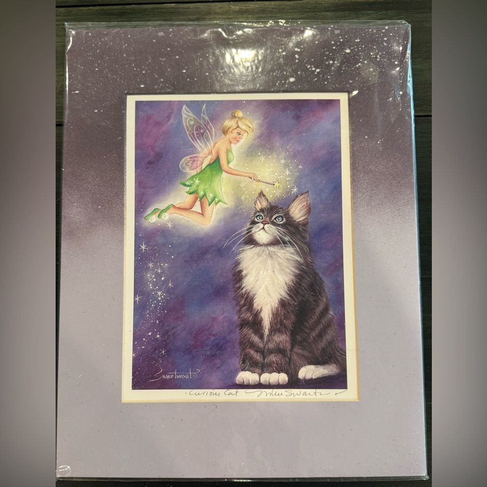 “Curious Cat" by artist Mishell Swartwout Signed Art Print